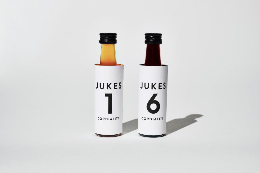 Barber and Osgerby create packaging for "adult cordial" Jukes Cordialities