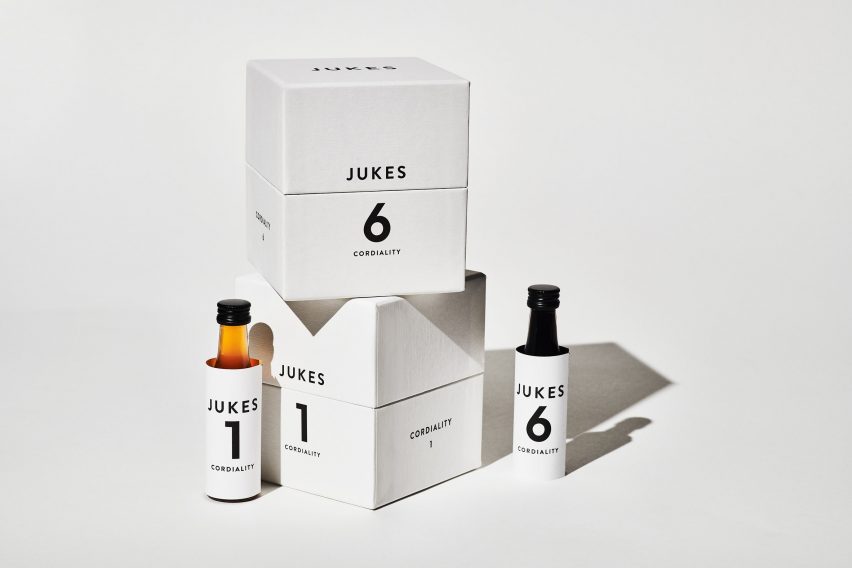 Barber and Osgerby create packaging for "adult cordial" Jukes Cordialities