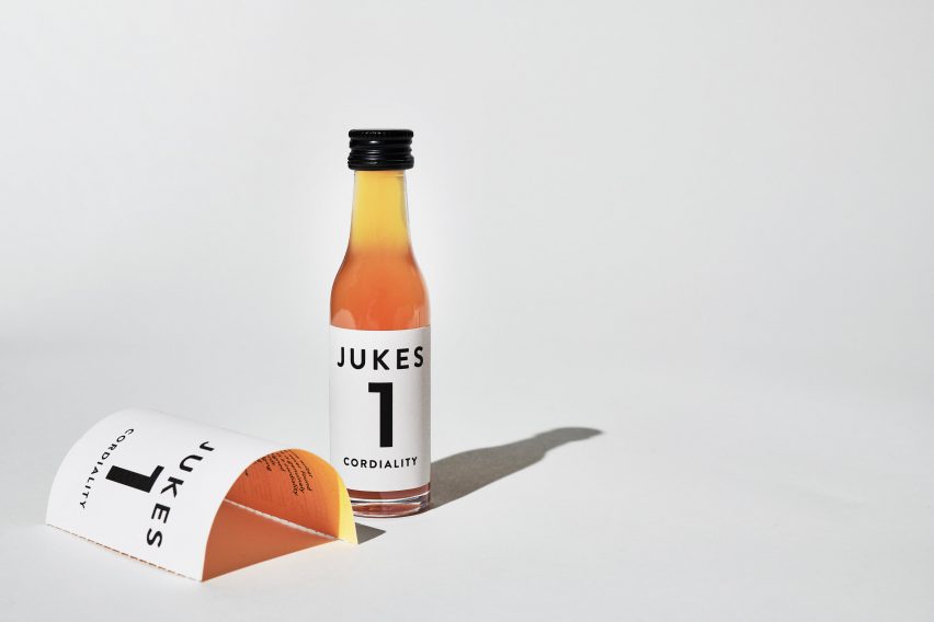 Barber and Osgerby create packaging for "adult cordial" Jukes Cordialities