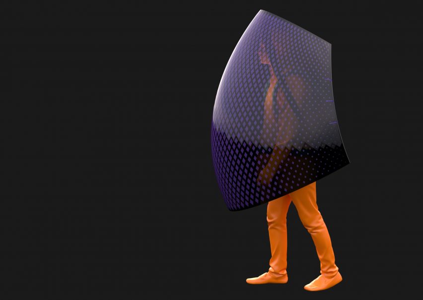 Be a Bat Man by Sun Dayong is a mobile safety device or shield against Coronavirus
