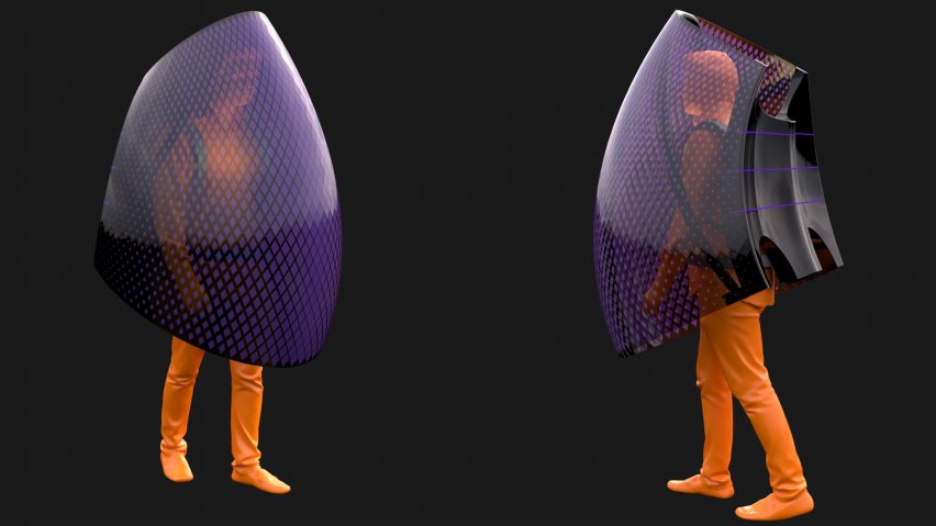 Be a Bat Man by Sun Dayong is a mobile safety device or shield against Coronavirus