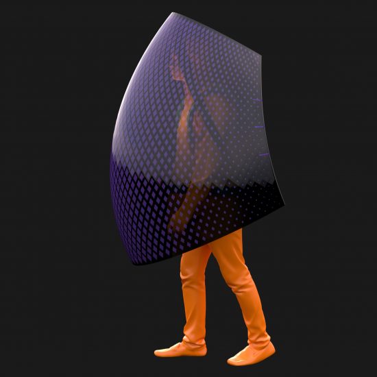 Be a Bat Man by Sun Dayong is a mobile safety device or shield against Coronavirus