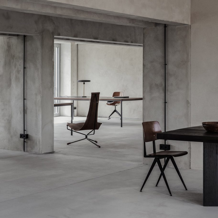 Brutalist Silence co-working space, designed by Annabell Kutucu