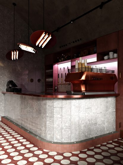 Buhairest bar, designed by Roman Plyus