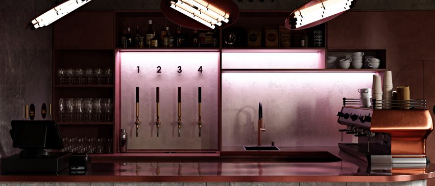 Buhairest bar, designed by Roman Plyus