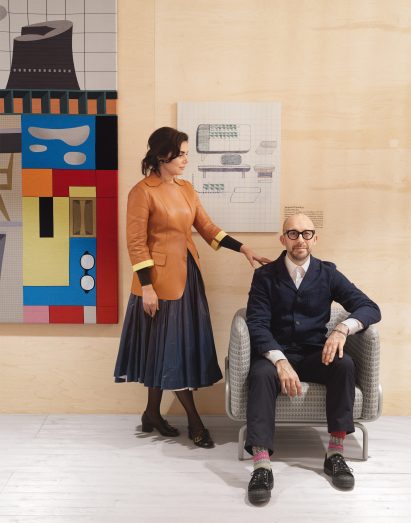 London design duo Doshi Levien built a series of interconnected spaces filled with scaled-up versions of the models made in its studio for this year's Stockholm Furniture & Light Fair.