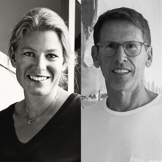 Designer Emma Olbers and Emeco CEO Gregg Buchbinder