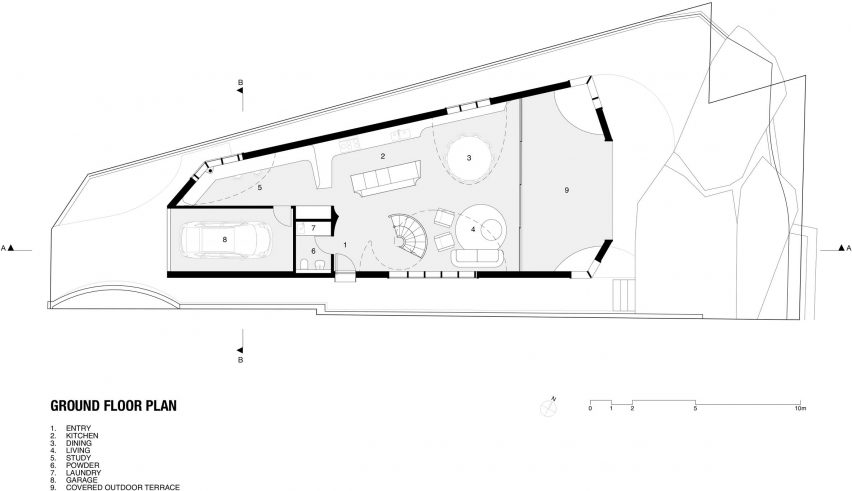 Glebe House by Chenchow Little Architects ground floor plan