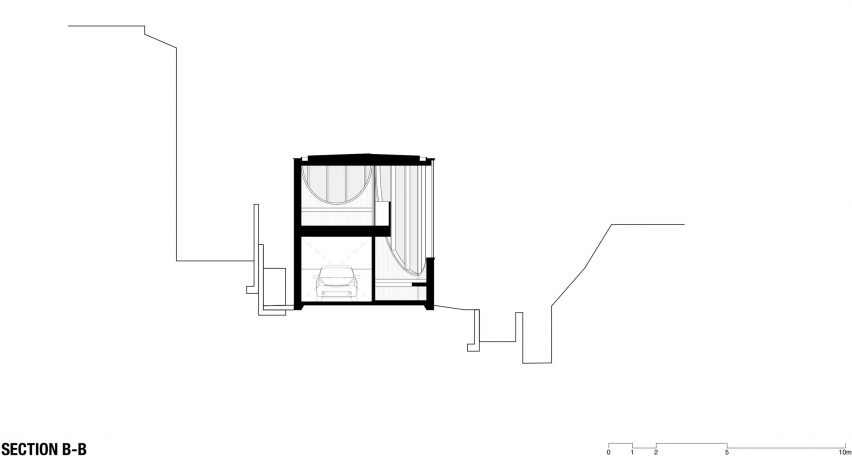 Glebe House by Chenchow Little Architects cross section
