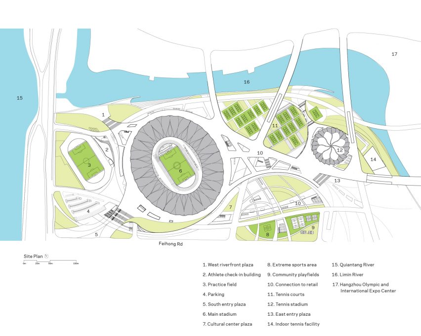 Hangzhou Olympic Sports Center by NBBJ in China