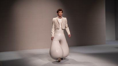 Harikrishnan's inflatable latex fashion creates "impossible" proportions