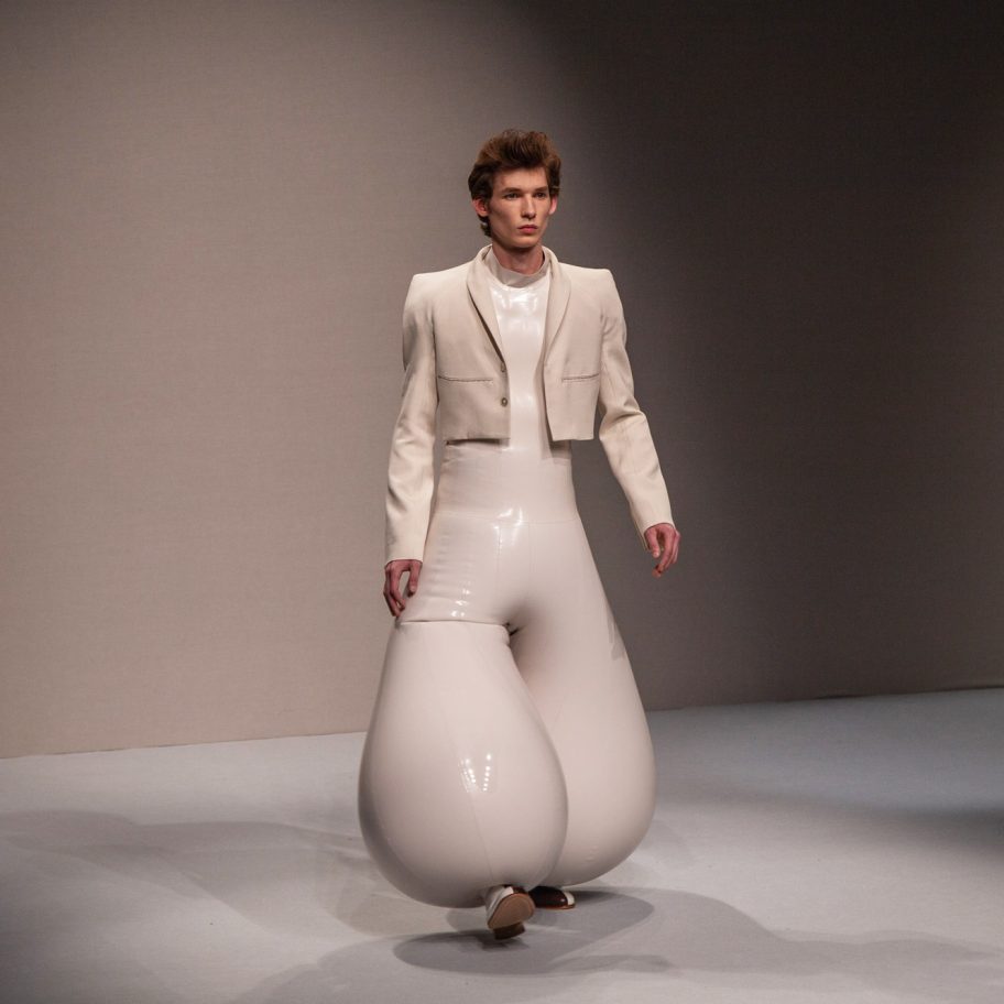Harikrishnan's inflatable latex fashion creates "impossible" proportions