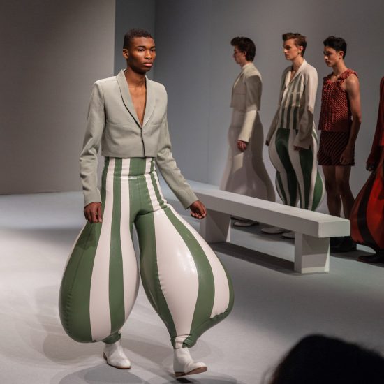 Harikrishnan's inflatable latex fashion creates "impossible" proportions