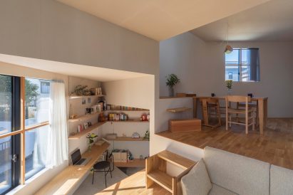 House in Takatsuki by Tato Architects living room