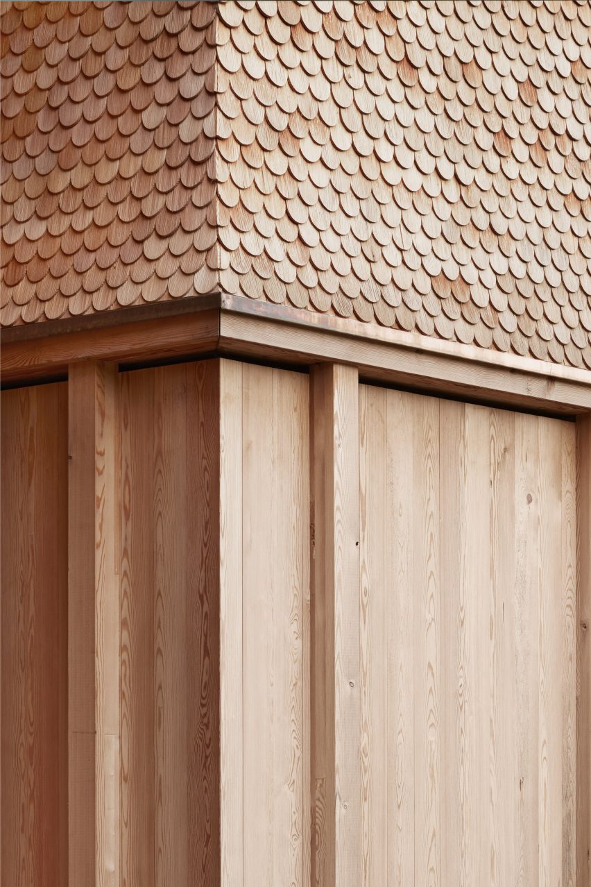 House with Three Eyes by Innauer-Matt Architekten shingles