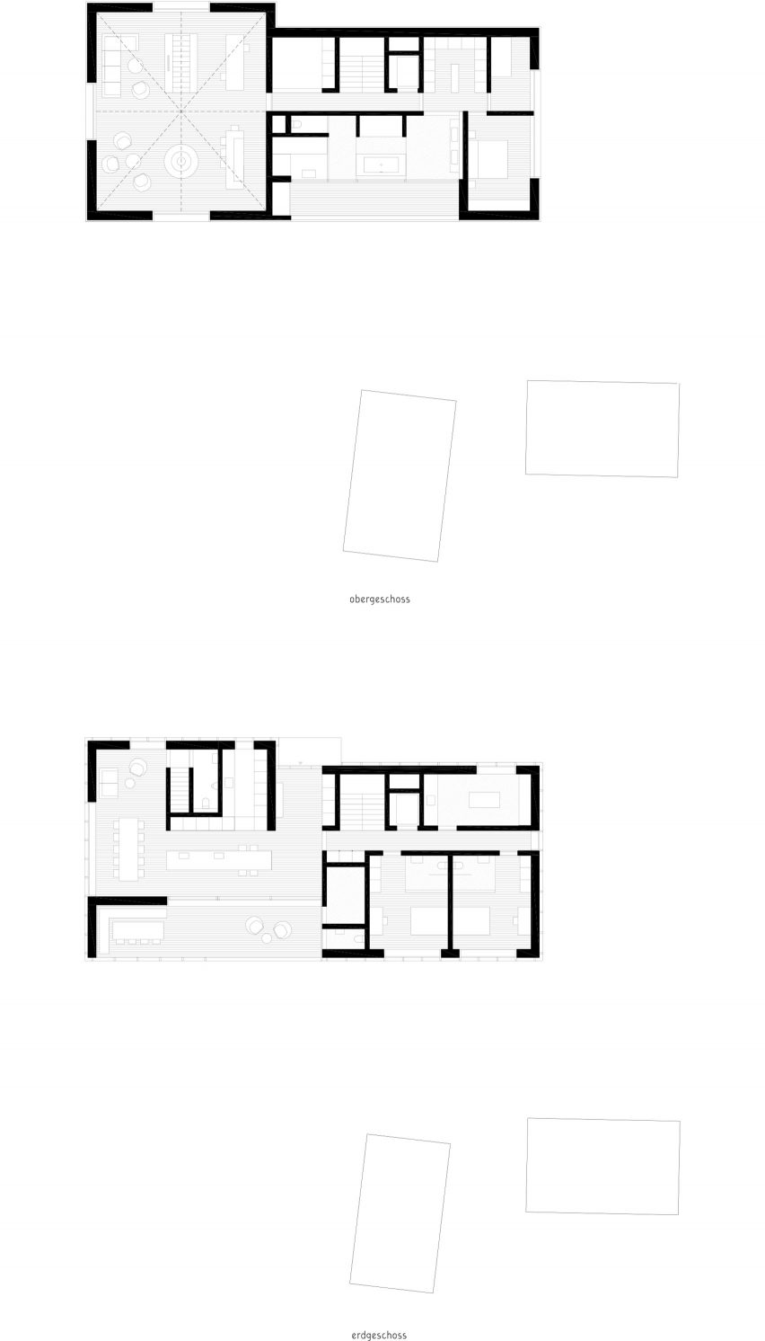 House with Three Eyes by Innauer-Matt Architekten floorpans
