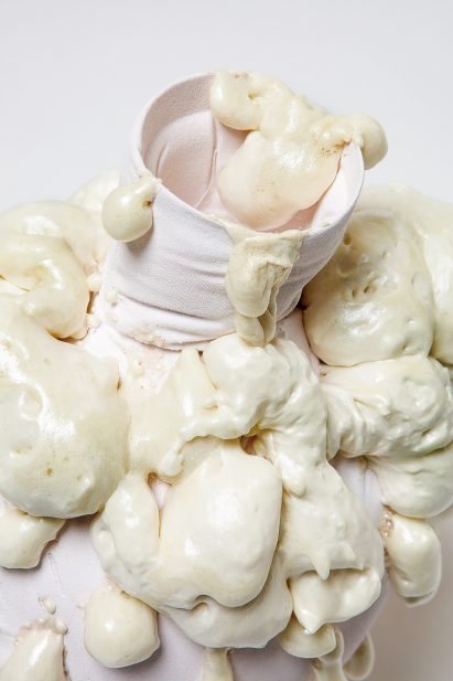 Julia Olanders makes "toxic" vases from insulation foam and concrete