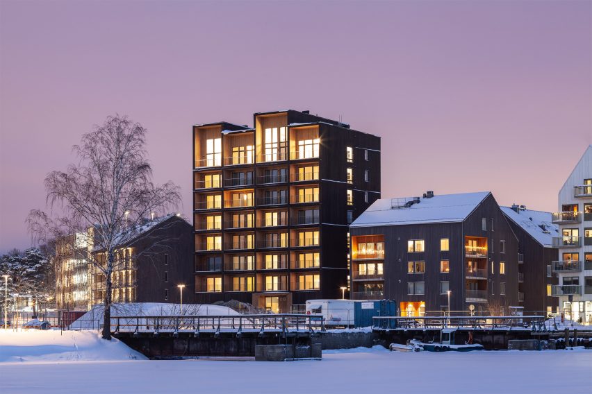 Sweden's tallest timber tower, Kajstaden, by CF Møller