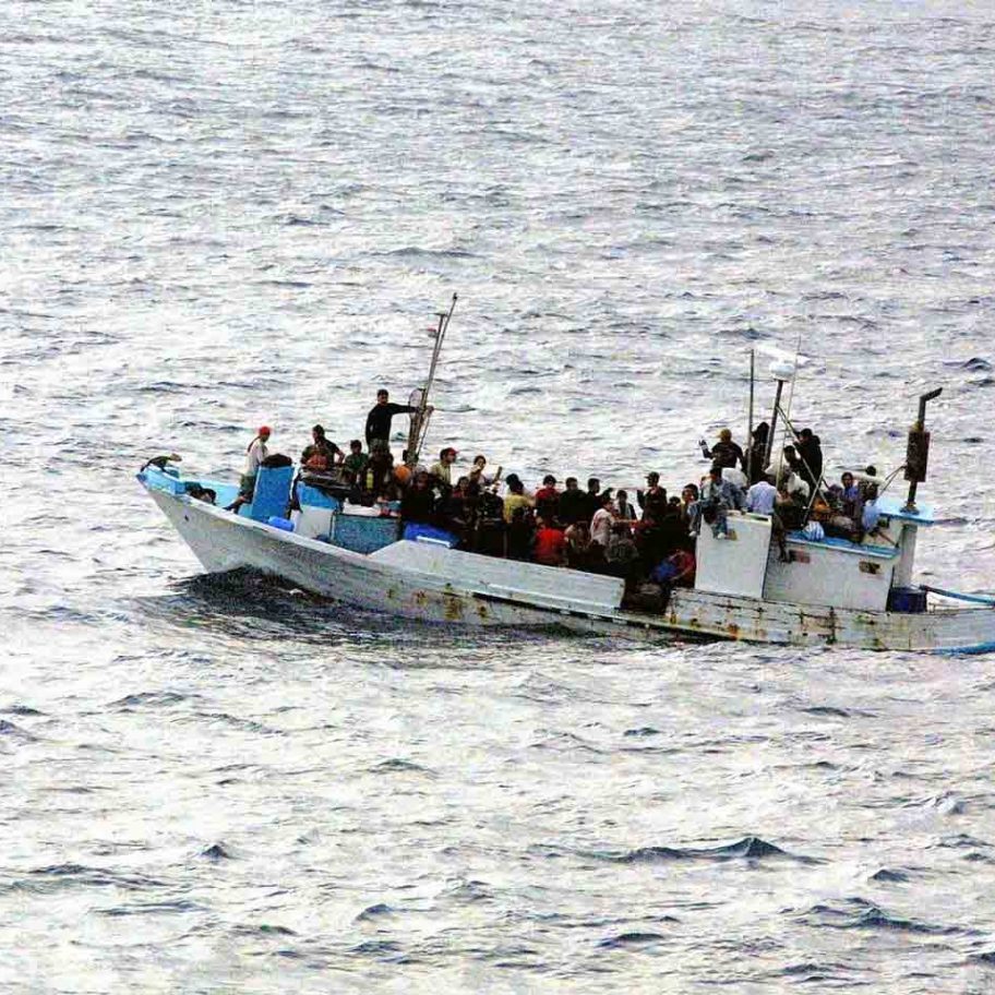 Greece condemned for floating sea border wall to deter refugees