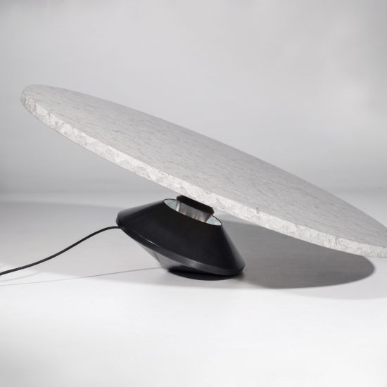Heavy Light limestone floor lamp by Henri Kaarel Luht