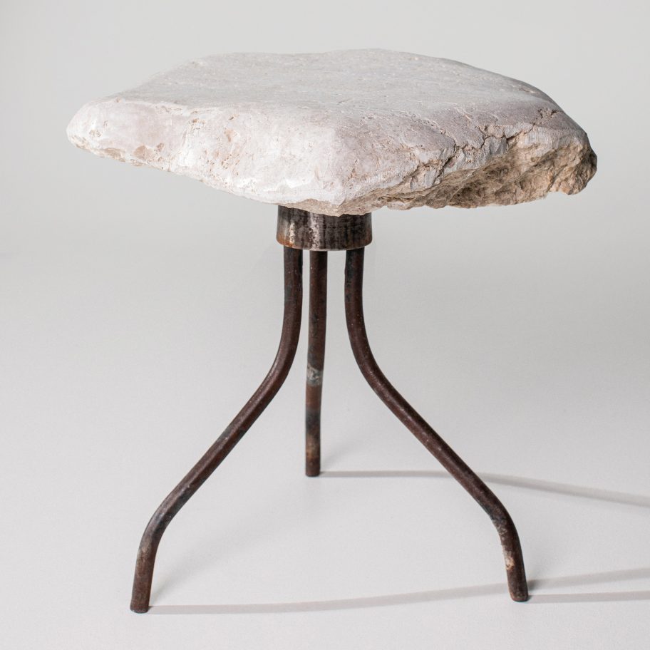 When The Shovel Hits the Stone limestone stools by Oliver Kanniste