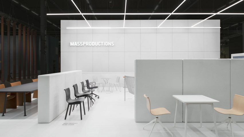 Massproductions' fair stand uses grid structure to guarantee easy re-use