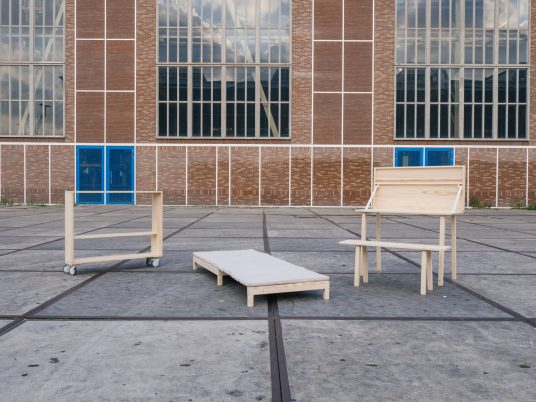 NEST moving crate opens up into a minimal home kit for Generation Rent