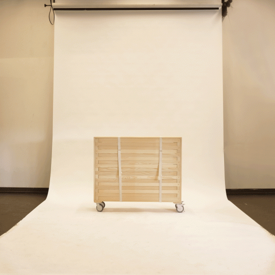 NEST moving crate opens up into a minimal home kit for Generation Rent