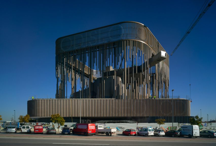 Longest overhanging swimming pool in Europe at Odiseo casino in Murcia, Spain, by Clavel Arquitectos