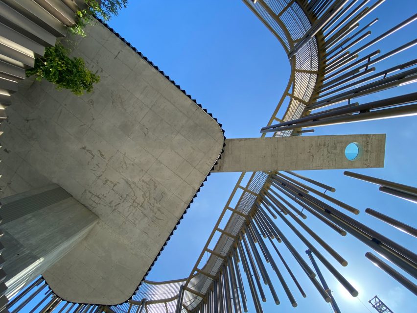 Longest overhanging swimming pool in Europe at Odiseo casino in Murcia, Spain, by Clavel Arquitectos