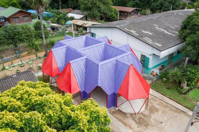 Water harvesting-classroom at Ban Wang Toey School by Pareid and students from Chulalongkorn University