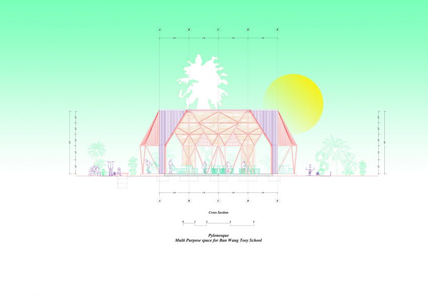 Water harvesting-classroom at Ban Wang Toey School by Pareid and students from Chulalongkorn University