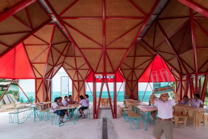 Water harvesting-classroom at Ban Wang Toey School by Pareid and students from Chulalongkorn University