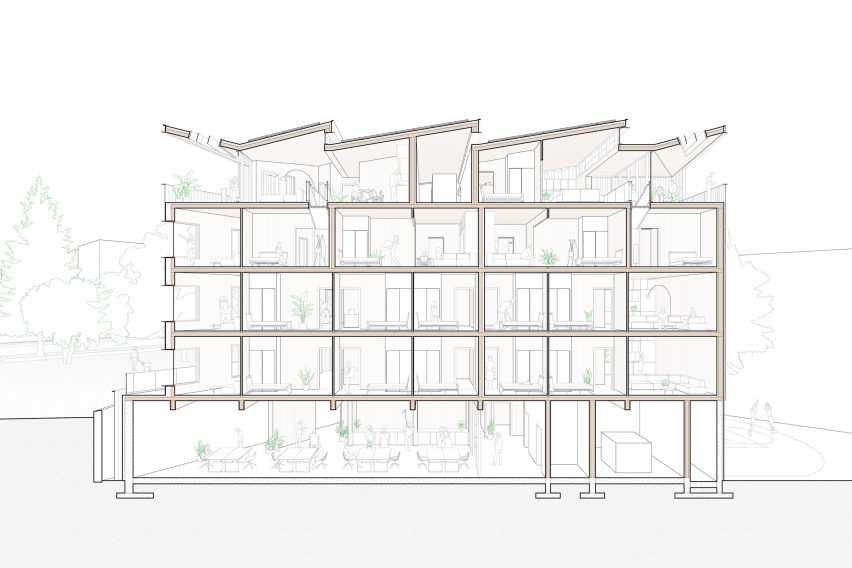 Model-C carbon-neutral apartment block in Boston by Generate