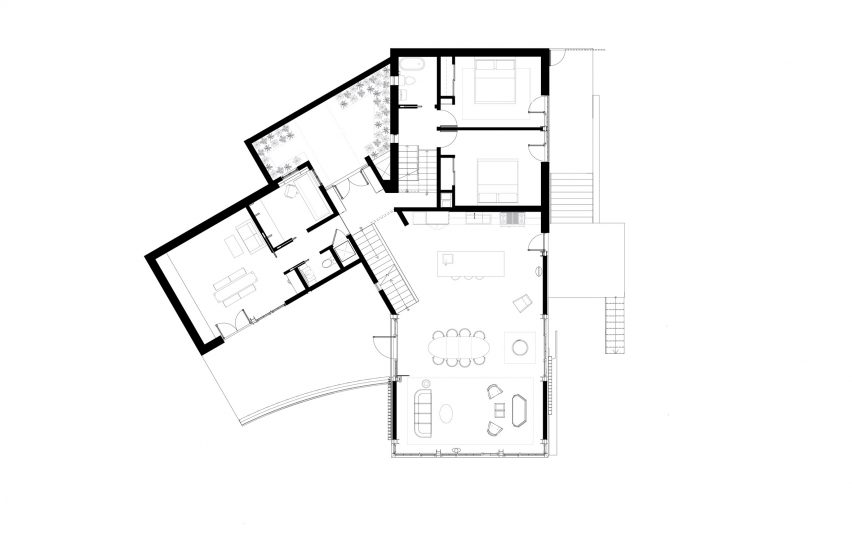 Hollywood Hills by Mutuus Studio Ground Floor Plan
