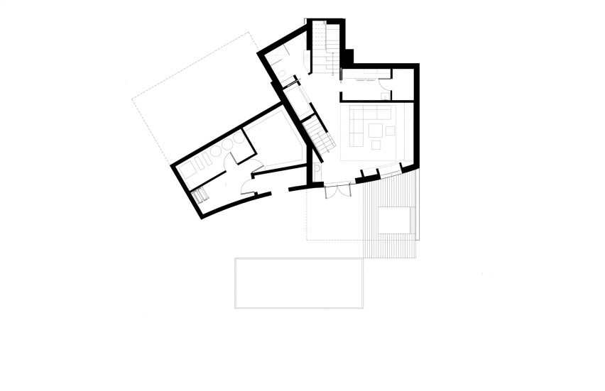 Hollywood Hills by Mutuus Studio Basement Floor Plan