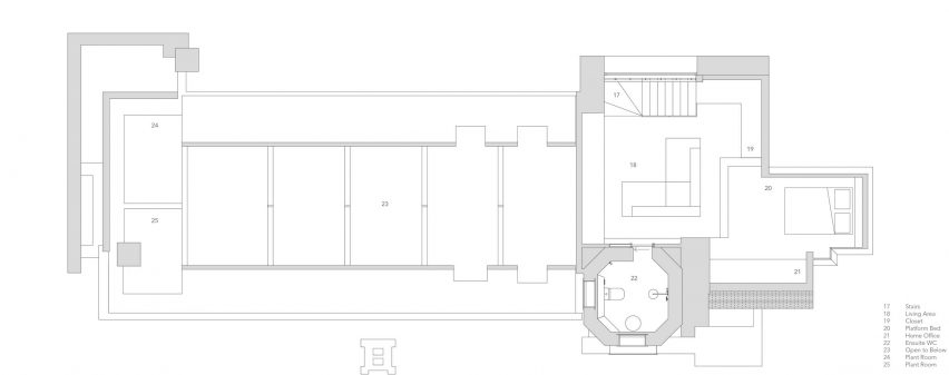 Regent's Park Loft by Originate mezzanine floor plan