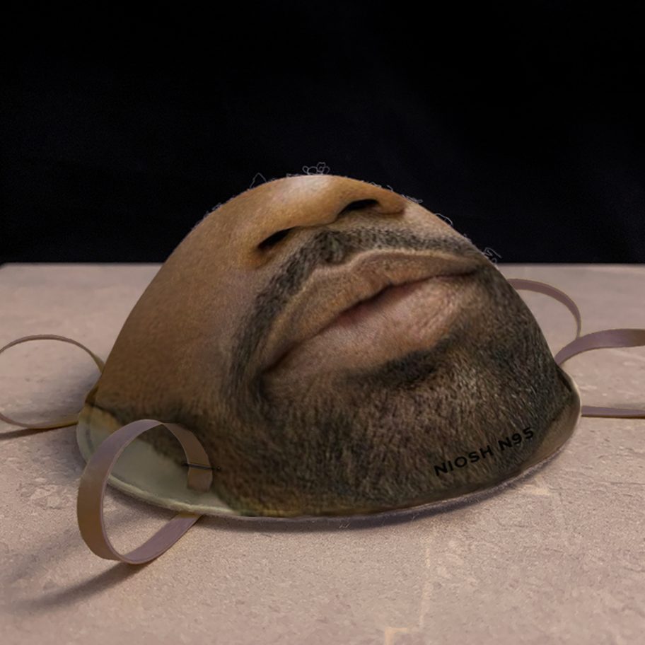Face-recognition respirator masks by Resting Risk Face
