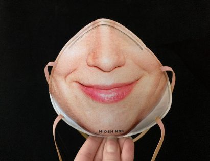 Face-recognition respirator masks by Resting Risk Face