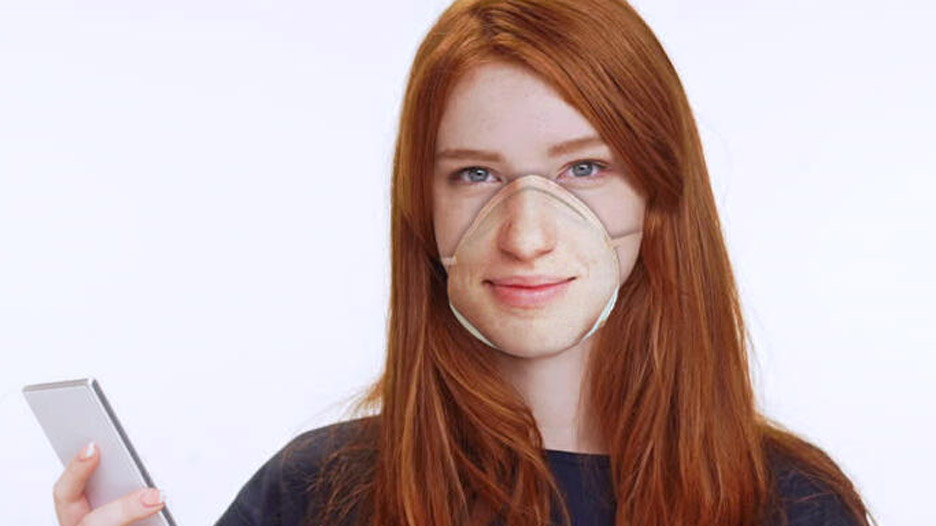 Face-recognition respirator masks by Resting Risk Face