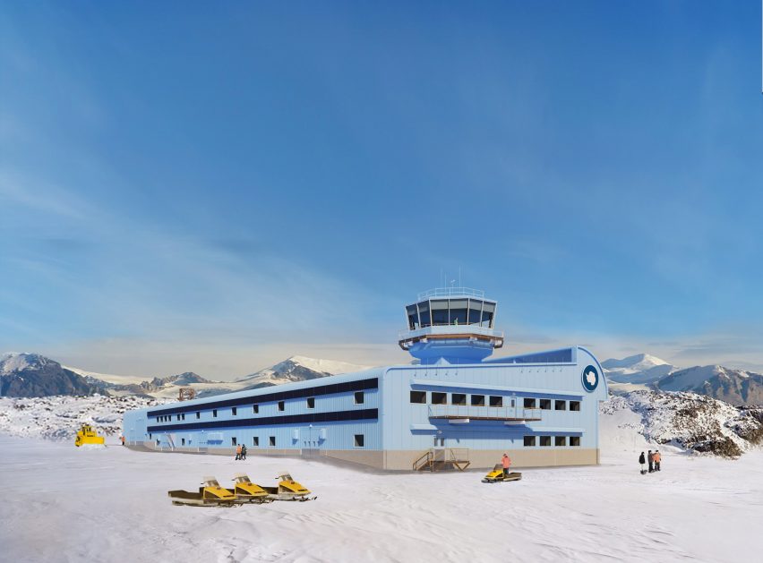 Discovery Building at the British Antarctic Survey's Rothera Research Station by London-based Hugh Broughton Architects.