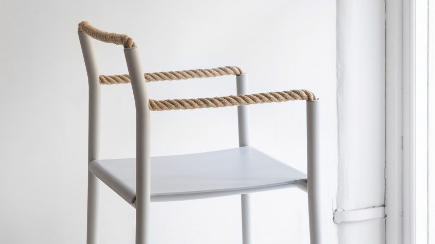Bouroullec brothers create Rope Chair with one continuous piece of cord
