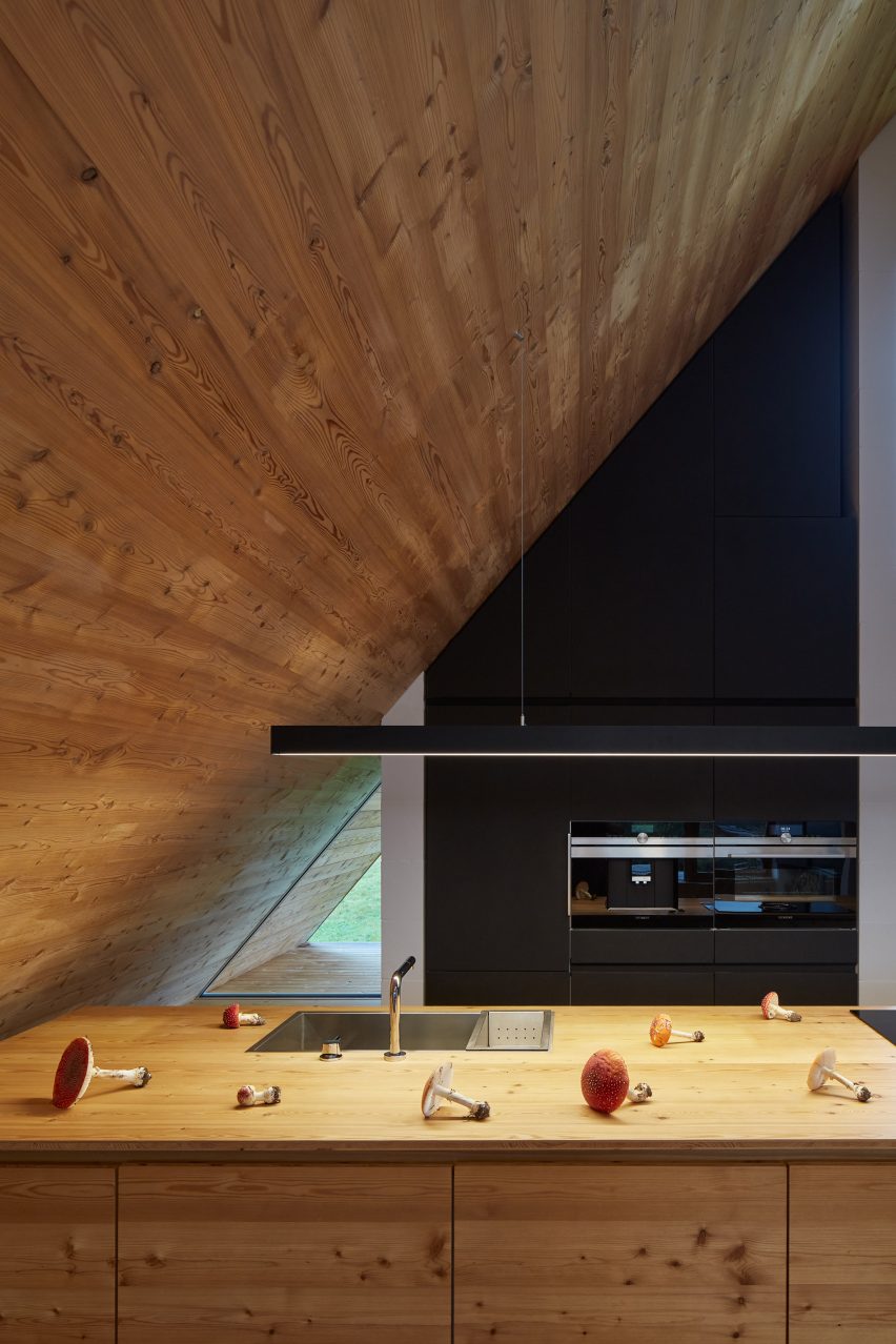 Weekend House in Beskydy by Pavel Míček Architects kitchen