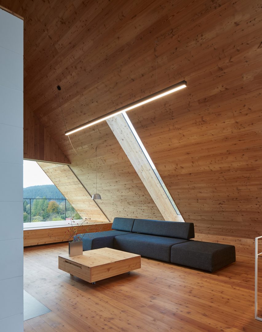 Weekend House in Beskydy by Pavel Míček Architects living room