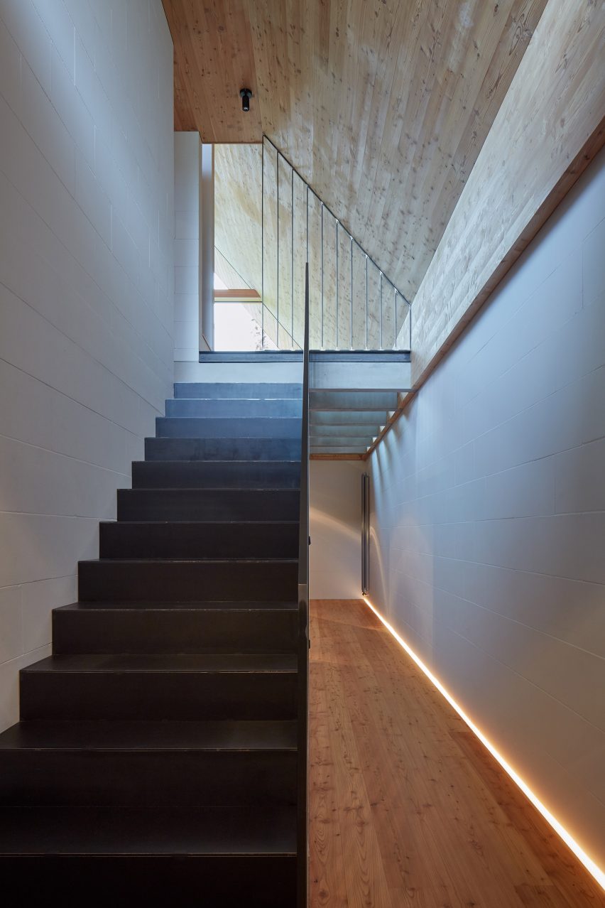 Weekend House in Beskydy by Pavel Míček Architects staircase