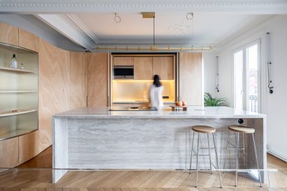 Wood Ribbon aparment by Toledano + Architects