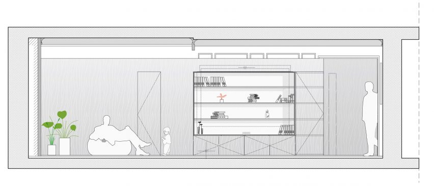 Wood Ribbon apartment by Toledano + Architects
