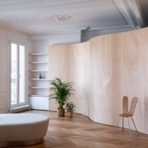 Wood Ribbon apartment by Toledano + Architects