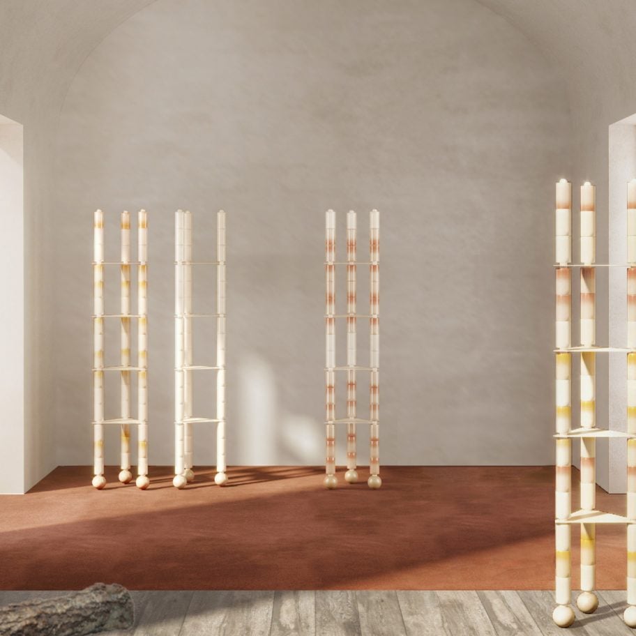 Anastasia Tikhomirova stacks ceramics for fragile furniture and lighting