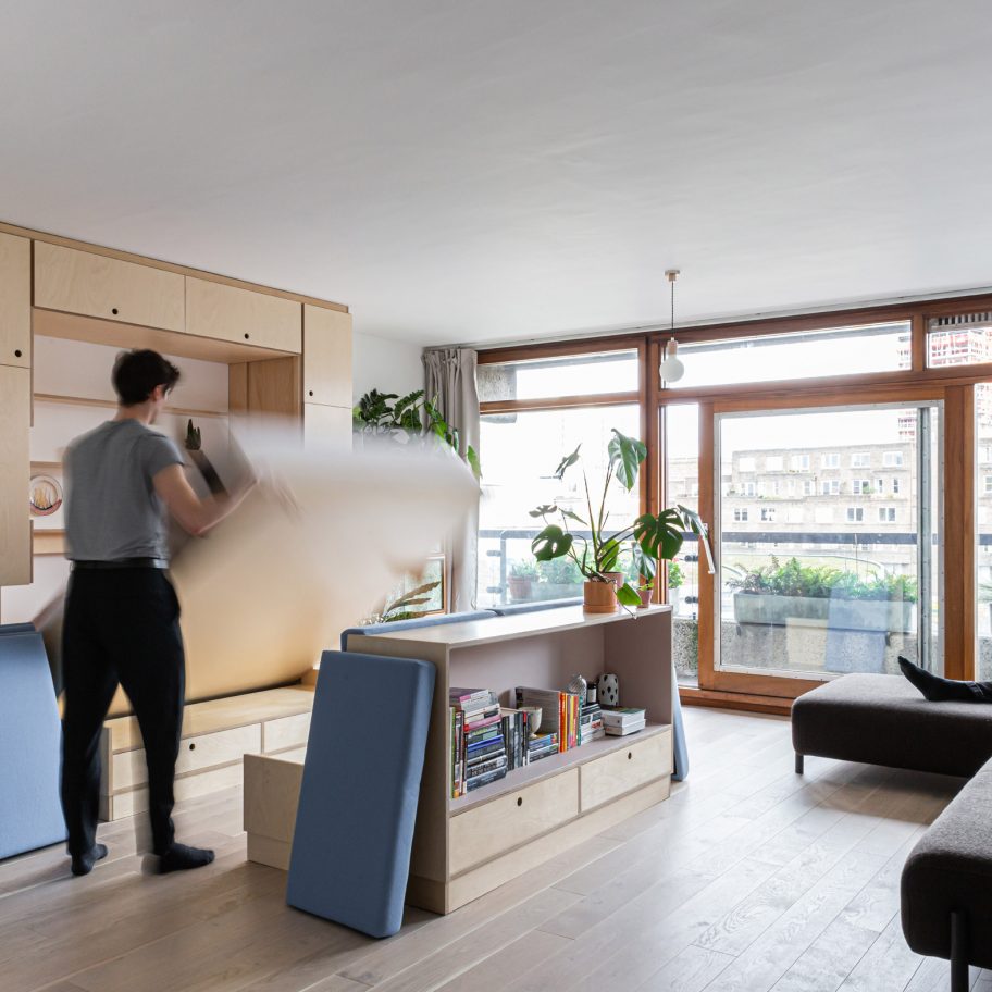 Barbican Dancer's Studio by Intervention Architecture folding bed